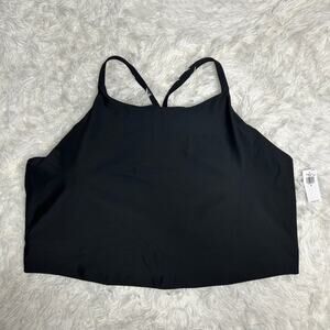Old Navy PowerSoft Sports Bra Crop Tank Top Light Support Black Women’s 3XL NWT